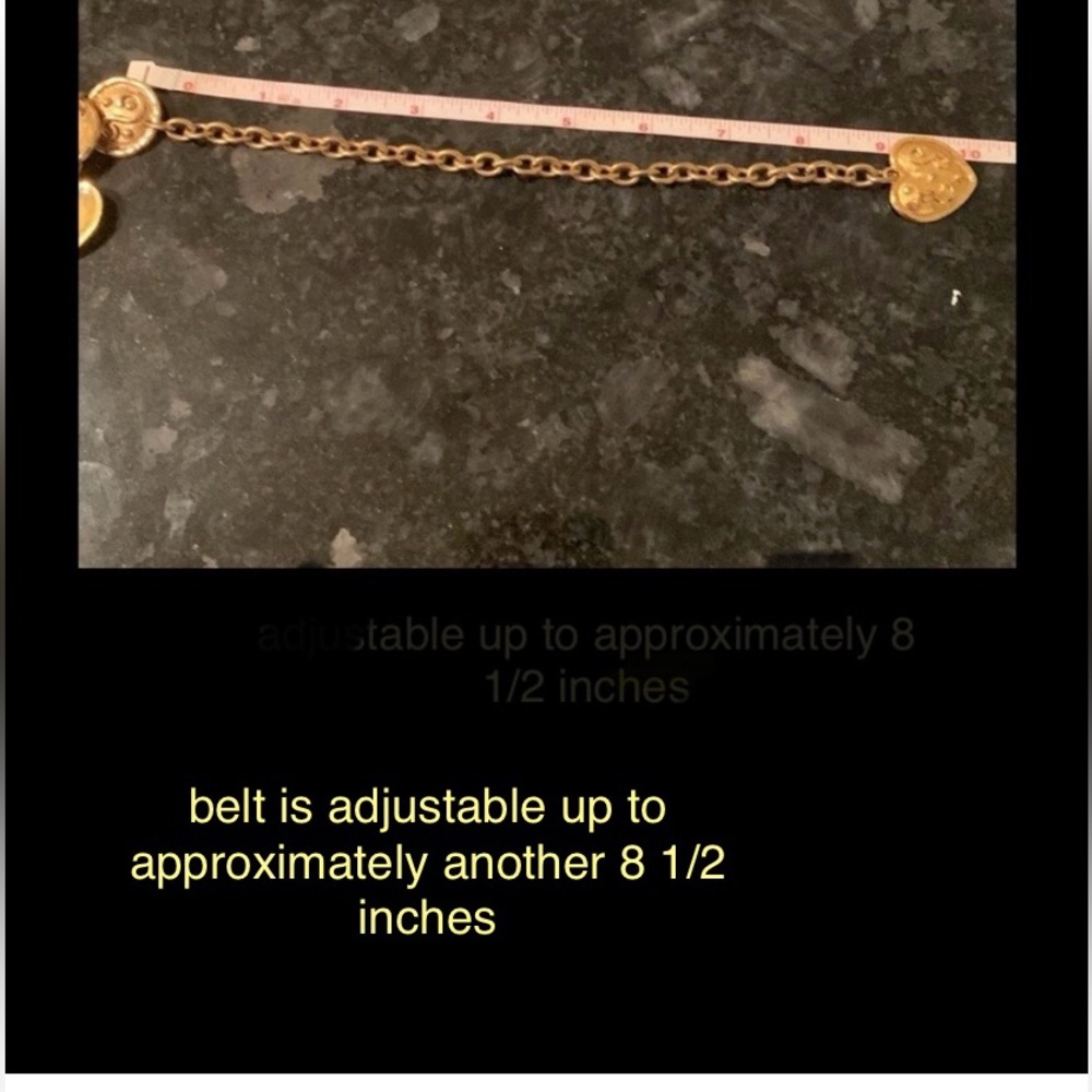 🎉HP🎉 Vintage EDOUARD RAMBAUD PARIS  Heart/Disc gold Belt - Picture 9 of 15